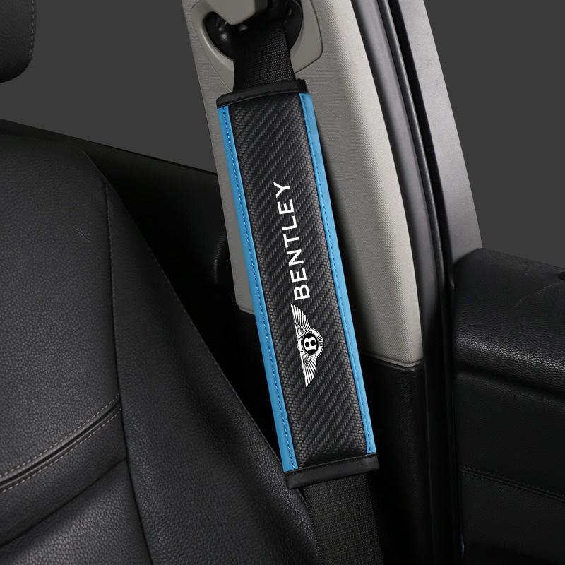 

1 Pair Carbon Fibre Car Seat Belt Cover Seatbelt Shoulder Pad For Bentley Flying Spur Continental GT Bentayga Mulsanne Accessory