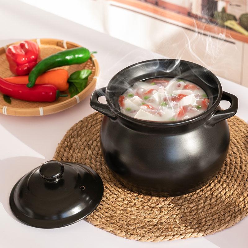 Керамический газовый глиняный горшок для супа и рагу - Термостойкая глиняная запеканка для домашнего использования