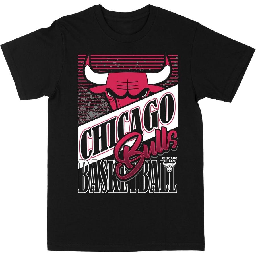 Мужская футболка NBA Chicago Bulls Черная Премиум Gildan Blanks S чёрный