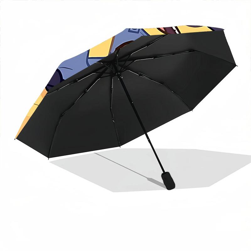 1pz Ombrello Pieghevole Automatico Apri/Chiudi Musica Minions, Struttura a 8 Stecche Antivento, Ombrello Leggero da Viaggio per Donne/Uomini,a0903203