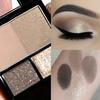 Paleta cieni do powiek 4Kolory Nude Brown, Perłowa z Drobinkami Błyszczącymi, Cienie w Barwach Ziemi do Makijażu Smokey Eyes, Łatwe do Blendowania i Długotrwałe