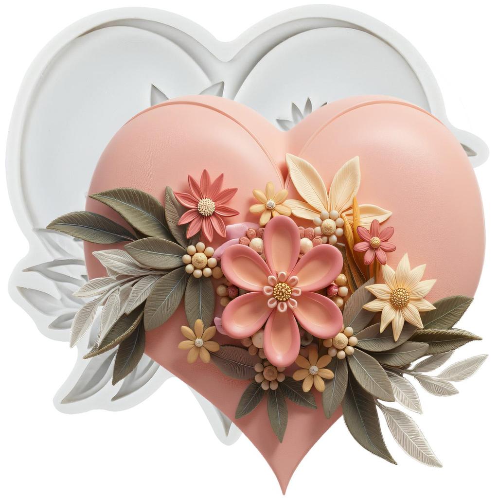 Heart Silicone Mold Heart Fondant Molds Cake Decorating Tools Theme Cake Dessert Decorated Chocolate Candy Mold