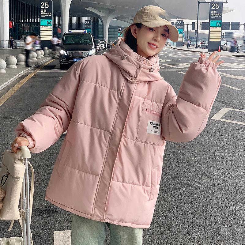 Winter Down Padded Jacket Fashion Hooded Loose Thick Student Jackets