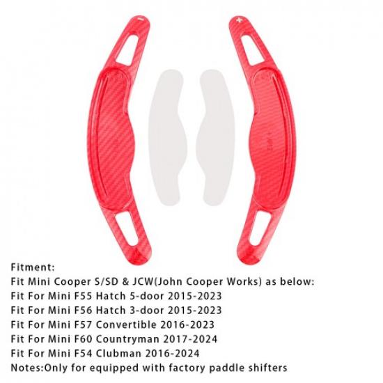Carbon Look Steering Wheel Paddle Shifter Extension For Mini F54 F55 F56 F57 F60