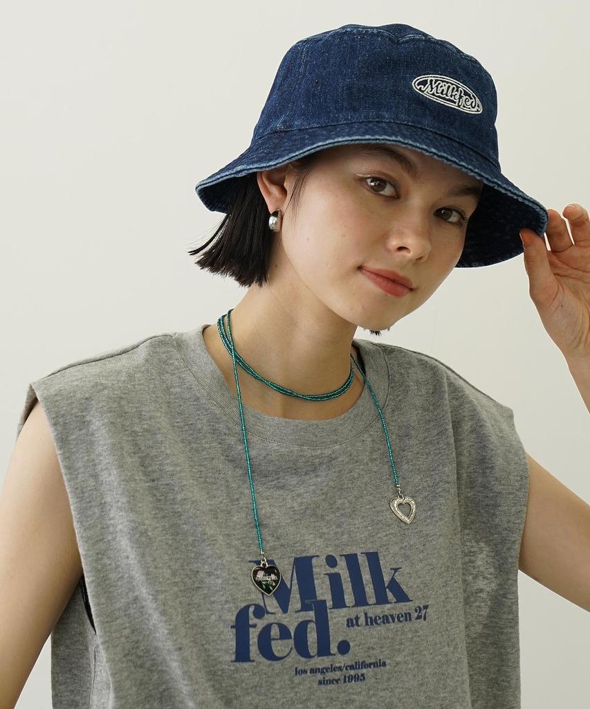 [Milkfed] Beads and Heart Charm Necklace 103252054008 Green One Size