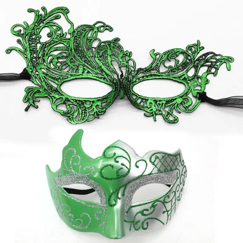 Lace Mask Set Painted Phoenix Lace Eye Mask Party Mask 2pcs For Masquerade Ball Costume Party Halloween