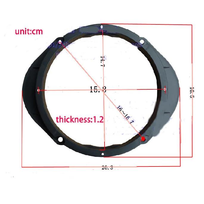 Front rear Door Speaker mat mount Adapter Bracket Ring Wire 5*7 to 6.5" inch solid for 2006-2015 MAZDA M3 M5 M6 M8