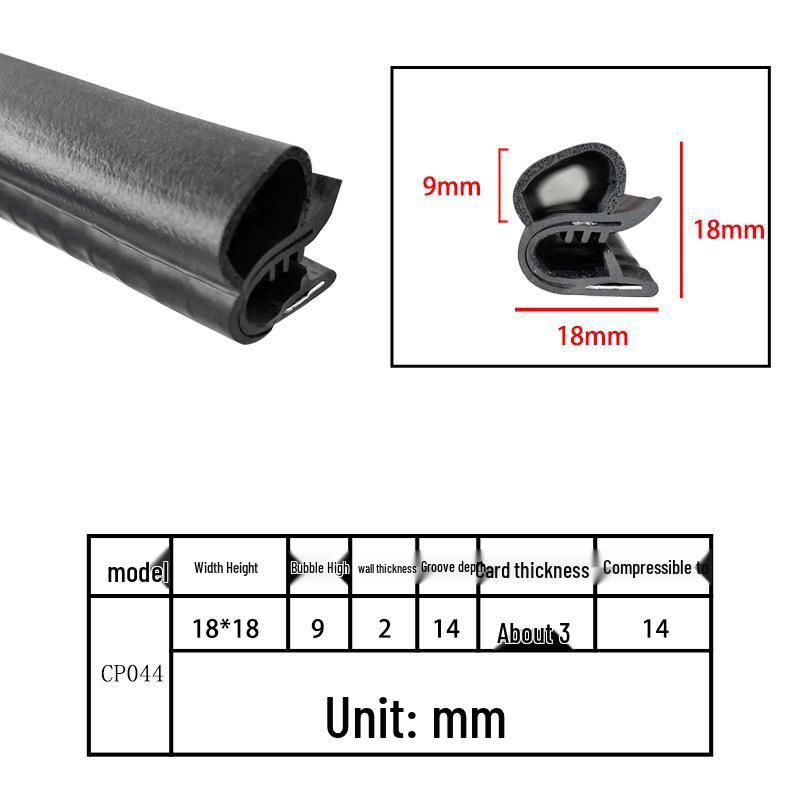 High-Temperature Resistant U-Shaped Rubber Sealing Strip for Dustproofing Electrical Cabinets and Car Doors