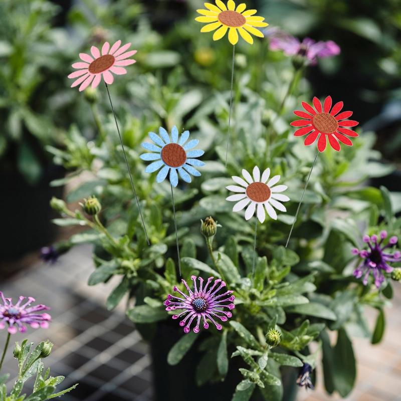 Sunflower Windmill Metal Pinwheel Garden Stake Wind Spinner Sculptures For Outdoor Garden Balcony Patio Lawn Decoration