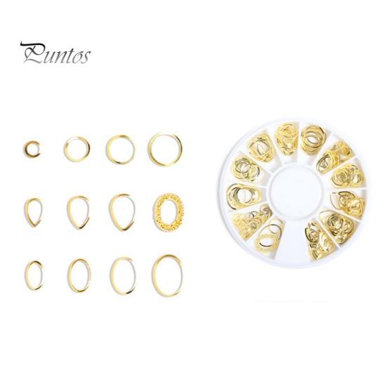 1 Box Nail Art Accessories 3D Metal Rivets Moon Star Shape DIY Manicure Reusable Nail Charm Jewelry Nail Art Manicure Accessories