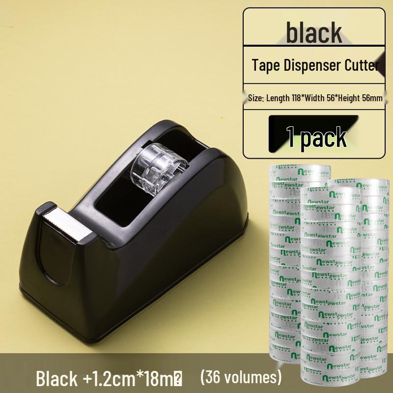 Compact Transparent Tape Dispenser - Portable Adhesive Tape Holder for Student Stationery