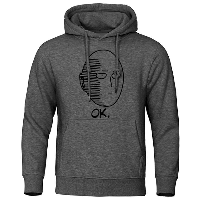 Japanese Anime One Punch Man Hoodie Fashion Funny Hooded Loose Oversized Sweatshirt Hip Hop Breathable Sportswears For Male