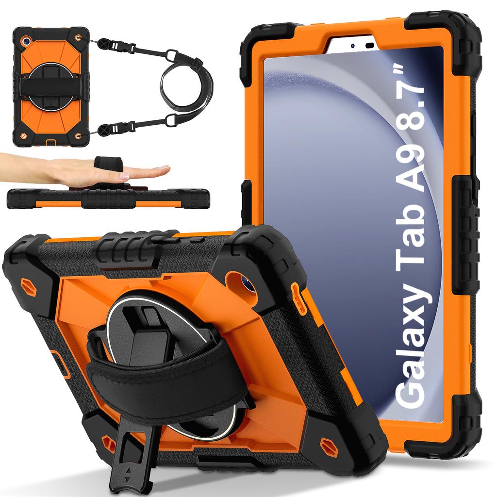360 - Degree All - Round Protection! Multifunctional Tablet Case for Samsung Galaxy Tab A9. SM-X110/SM-X115 8.7