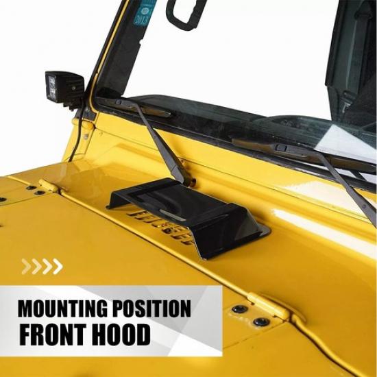 New Cover Hood Air Vent Vent Scoop Accessories For Jeep Wrangler TJ JK 1997-2017