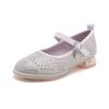 Spring and Autumn Shachi Middle Aged Girls Sweet Diamond Pearl Glitter Low Heel Princess Shoes Leather Shoes