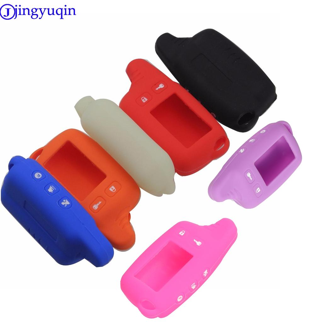 Jingyuqin Tw9010 Silicone Case KeyChain For Russian 2-way Alarm System Alarm Key Fob For Tomahawk Tw9010 9010