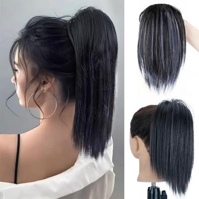 Synthetische Klauenklammer Messy Bun Haarverlängerungen Flauschige Highlights Haarknoten Natürliches Haarteil Perücke Für Frauen