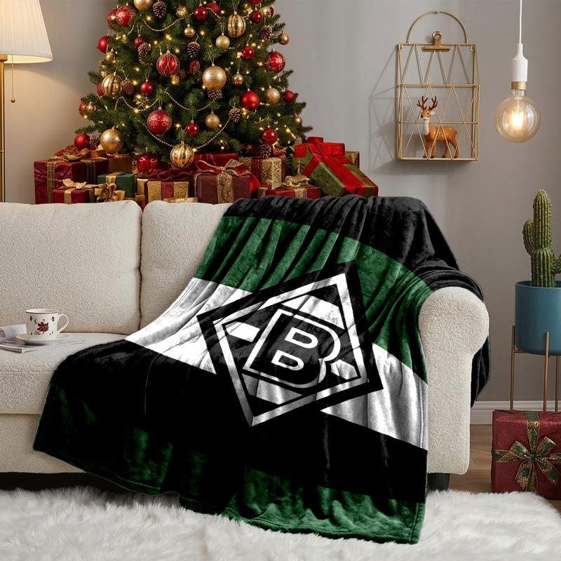 Coperta Borussia Verde Nera Leggera Coperta Ideale per il Letto Perfetta per Viaggi, Campeggio, Soggiorni, Uffici, Divani, Regalo di Natale per Fan