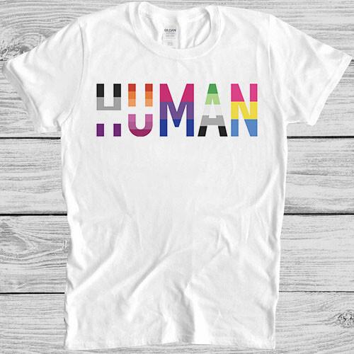 Human T Shirt Lgbt Soho Gay Rainbow Cool Gift Tee M78