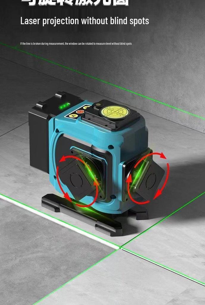 Infrared Laser Level with 16 High-Precision Lines, Automatic Leveling