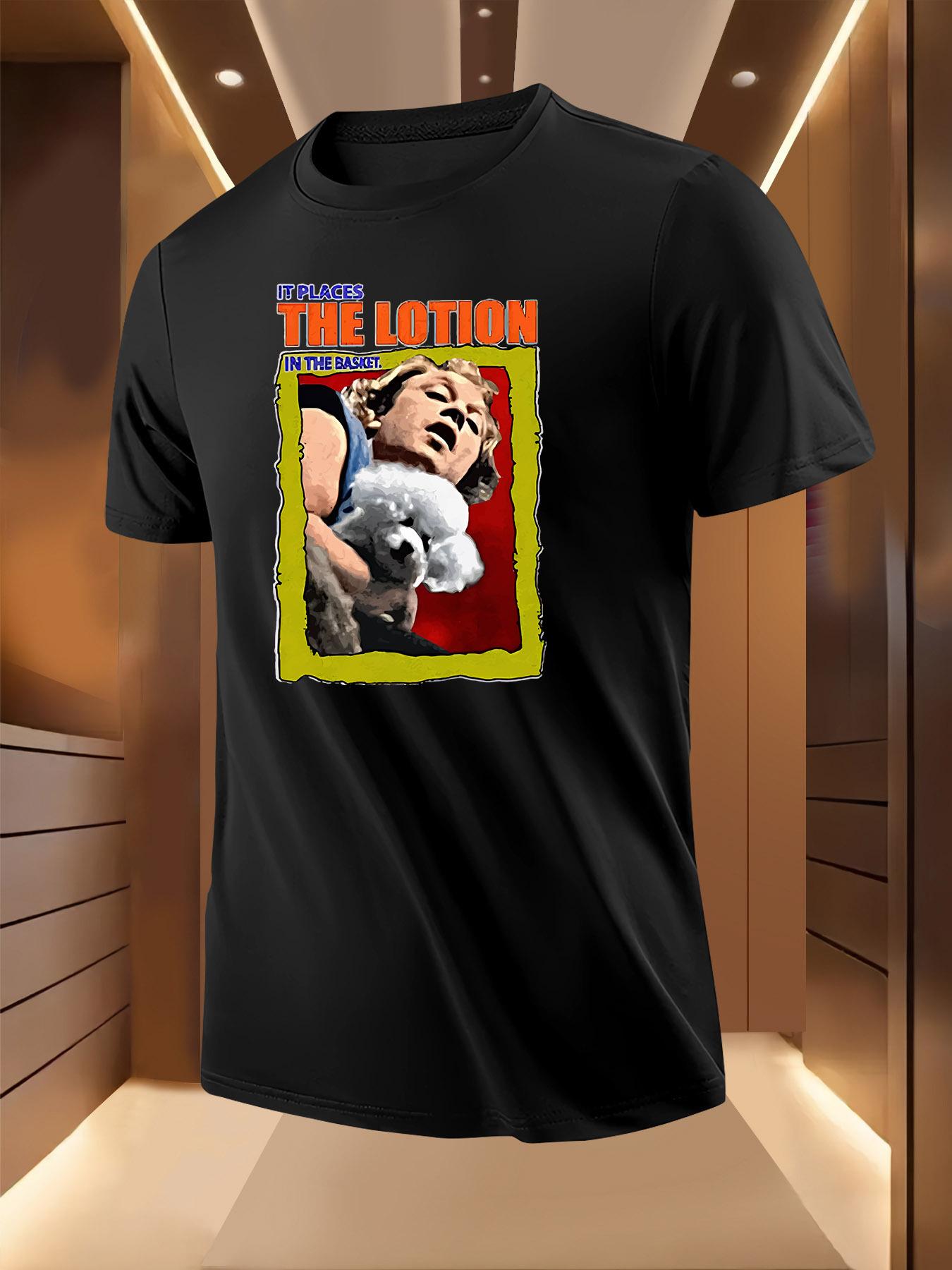 Summer Tshirt with Bold It S a Playin Lotion in the Bas... M