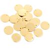 6 8 10 12 15 18 20 25mm Charms 316 Stainless Steel Gold Plated Round One Hole Charm DIY Necklace Pendant Jewelry Finding