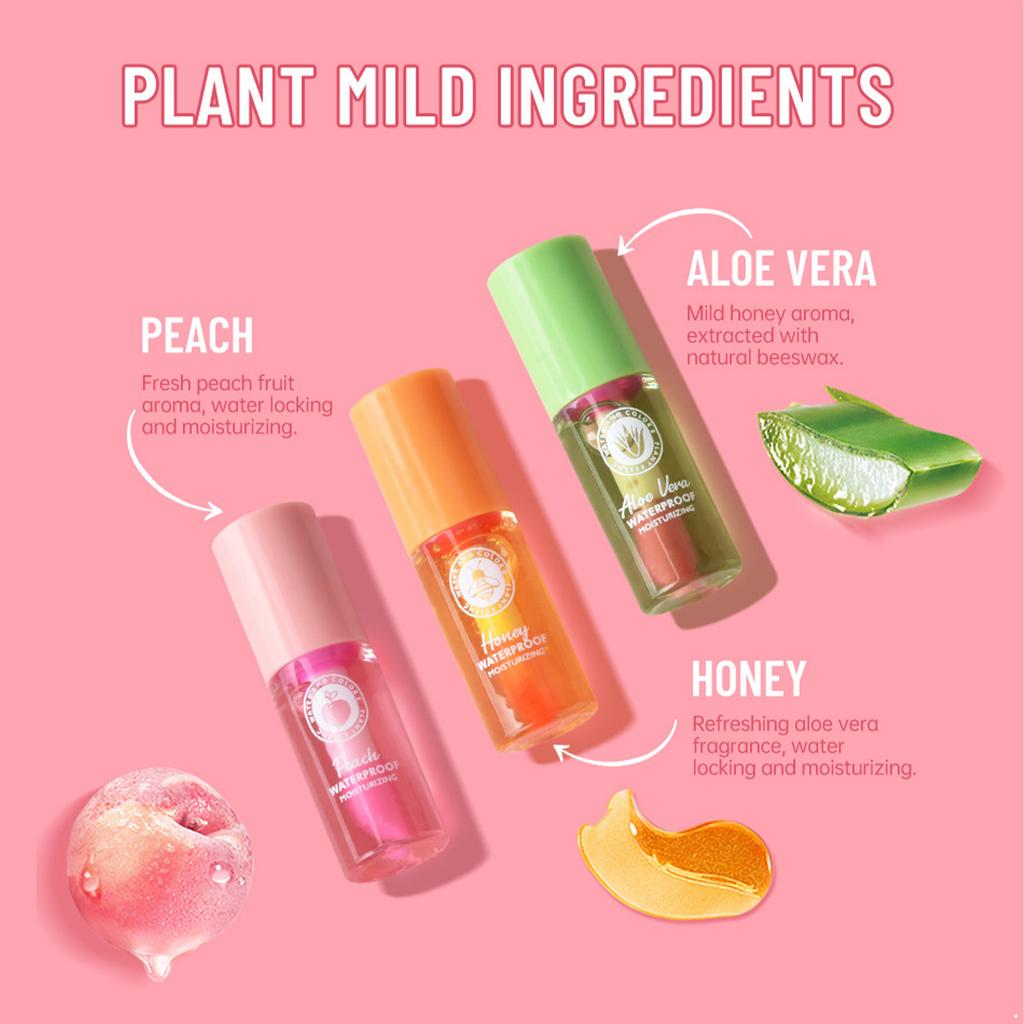 7-teiliges nährendes Lippenöl-Set angereichert mit Fruchtextrakten und botanischen Ölen für Feuchtigkeit und subtilen Glanz Perfekt für die Lippenpflegeroutine