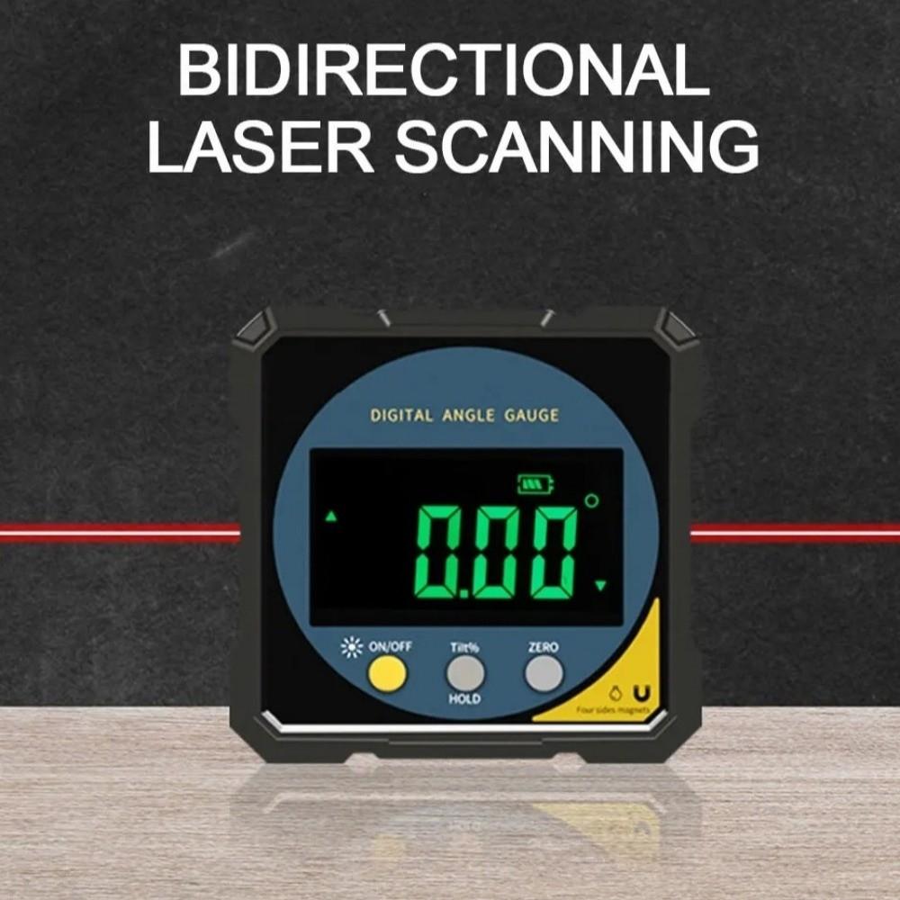 Magnet Tilt Laser  Angle Ruler 4 Sides Magnet Inclinometer Digital Protractor  Woodworking