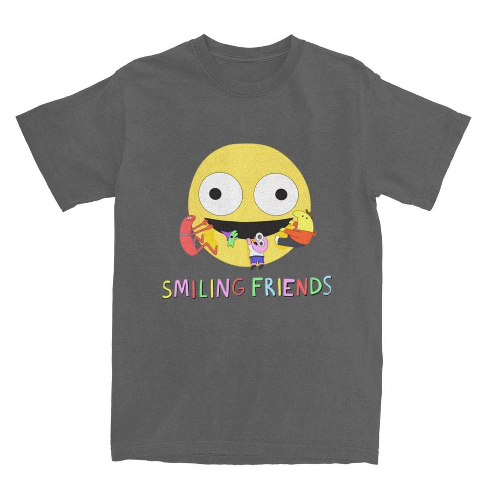 Men Women TShirt Smiling Friends Logo TShirts Harajuku Animated Television Summer Tee Shirt Custom Logo Pure Cotton Tops Gift