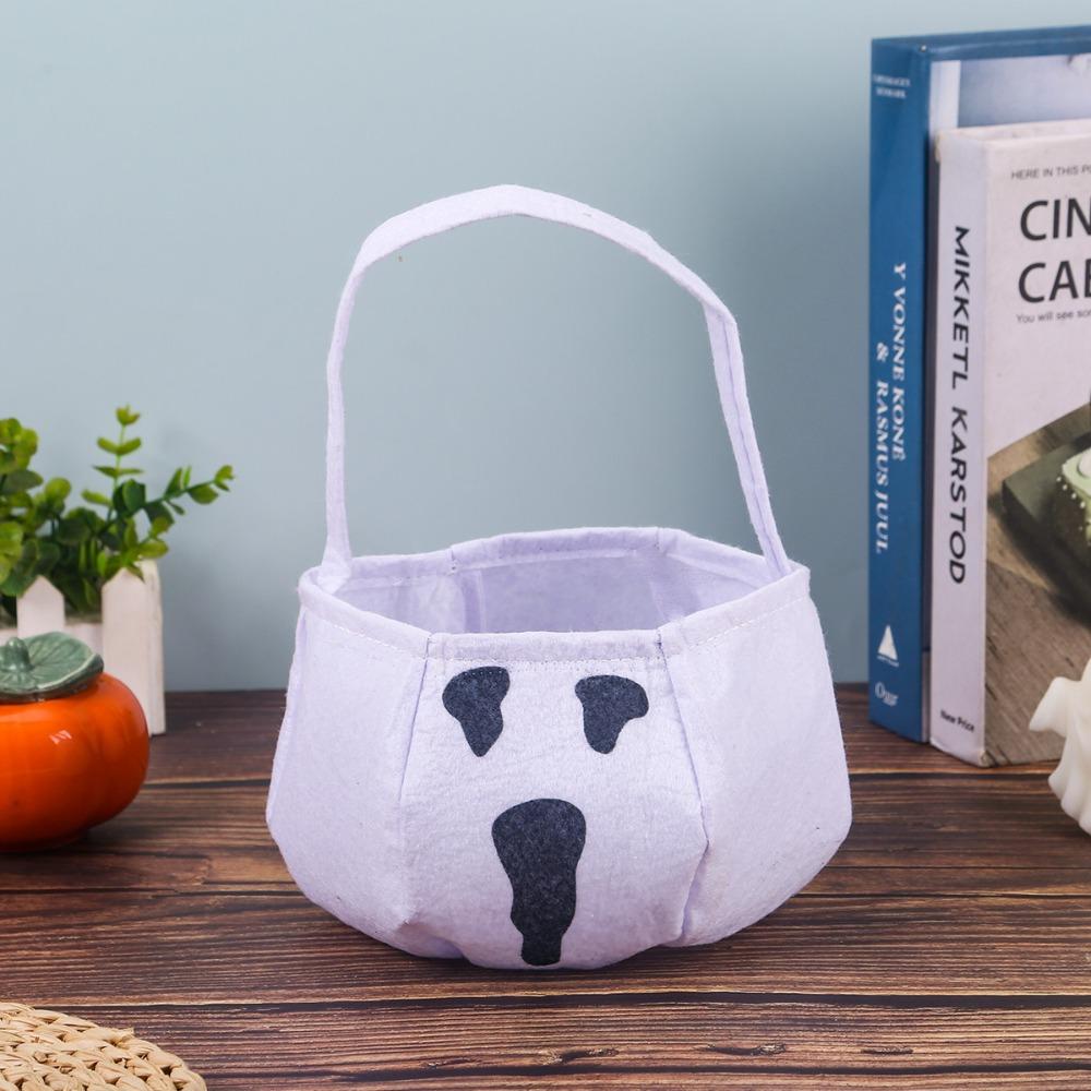 Trick or Treat Halloween Candy Bag Ghost Trick-Or-Treat Candy Basket Pumpkin Candy Bucket Gift Style 7