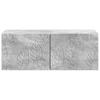Wall Mounted TV Cabinet 59.5 X 31 Cm Concrete Grey Particleboard
