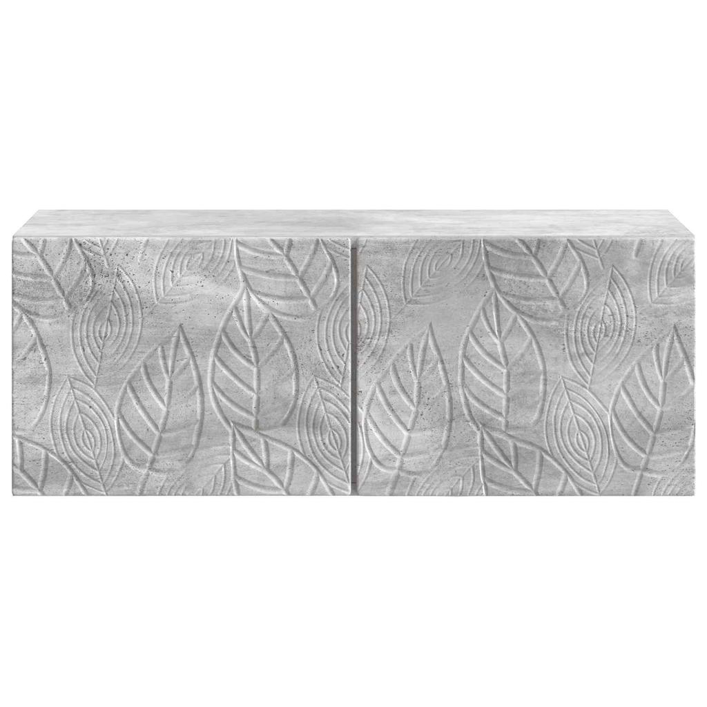 Wall Mounted TV Cabinet 59.5 X 31 Cm Concrete Grey Particleboard