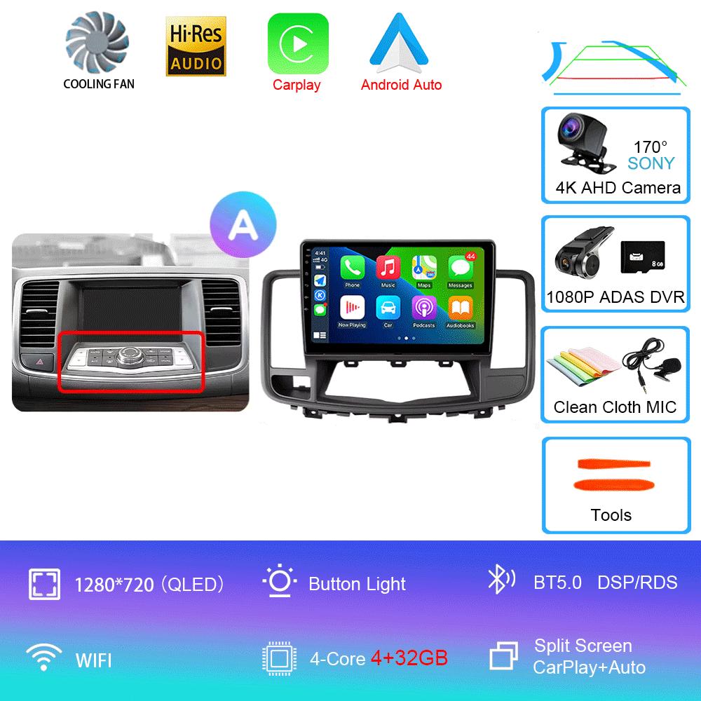 Android 14 Car Radio For Nissan Teana J32 2008 - 2013 Multimedia Video Player Navigation stereo GPS