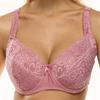Women Full Cup Daily Brassiere Sexy Lace Print Bow Bra Comfortable Thin Mold Cup French Bras 40E 42E 44E-6004