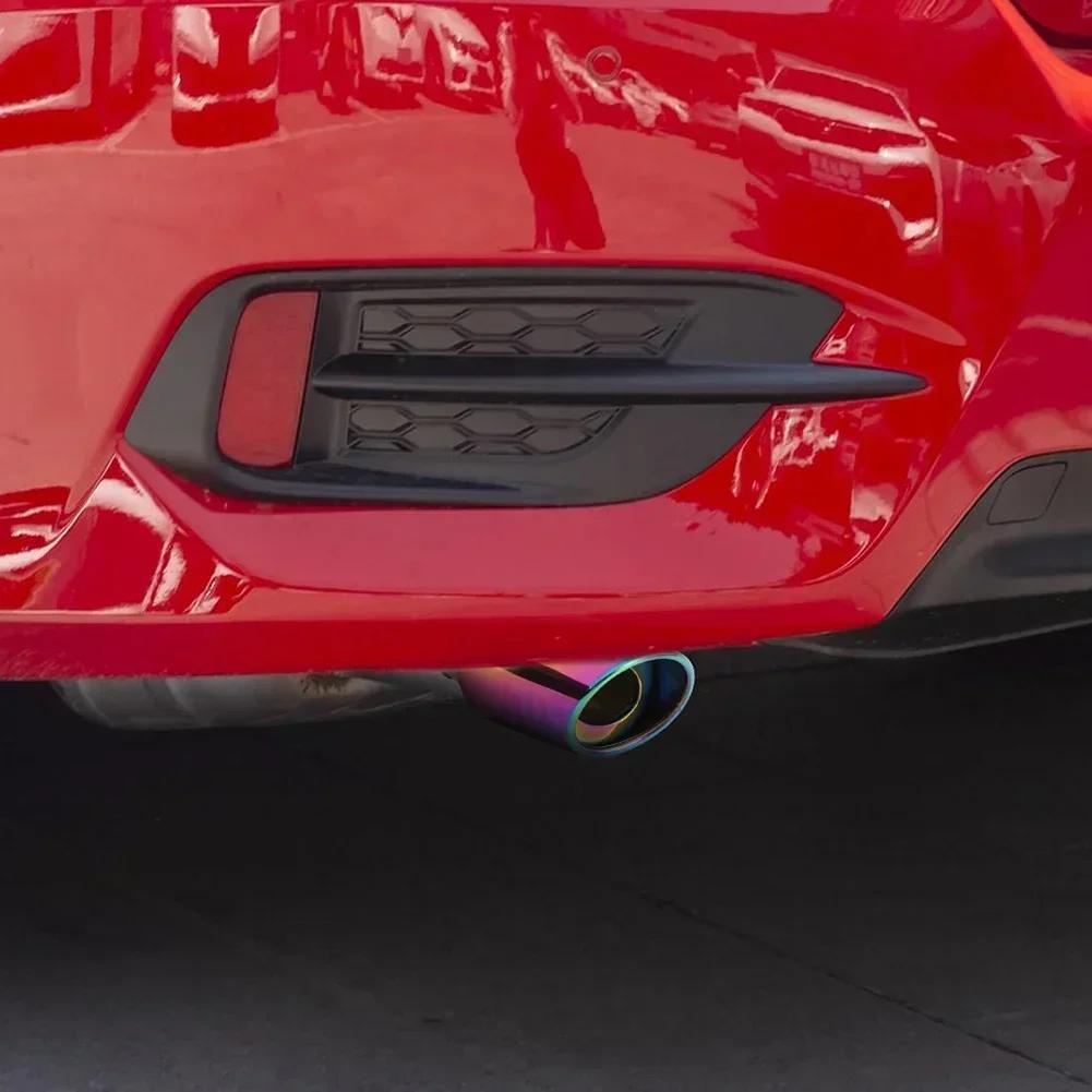 Car Exhaust Muffler Tip Single/double Outlet Round Stainless Steel Car Rear Chrome Round Exhaust Pipe Tail Muffler Tip Tube