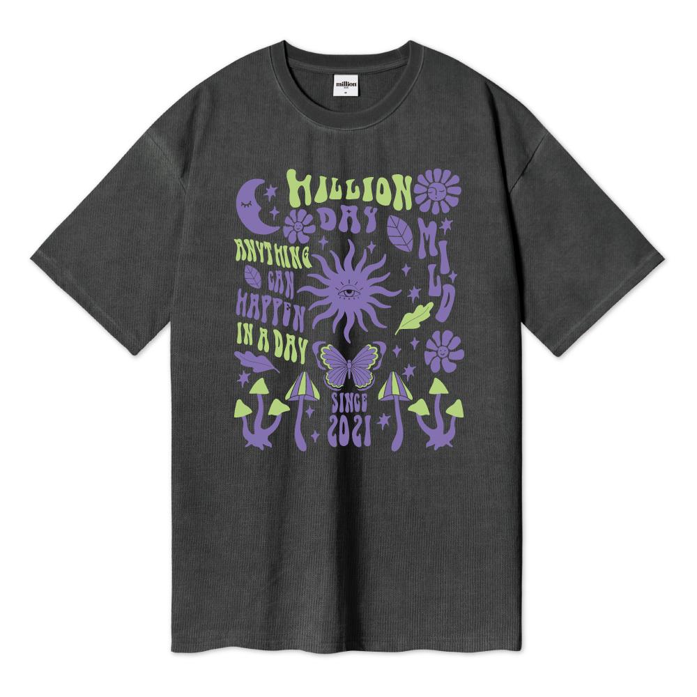 Million Day Million Eden Pigment Short Sleeve T-Shirt Dust Pink/M