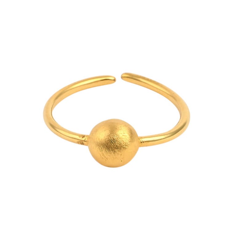 LAYERMOOD 24 mat ball ring-gold