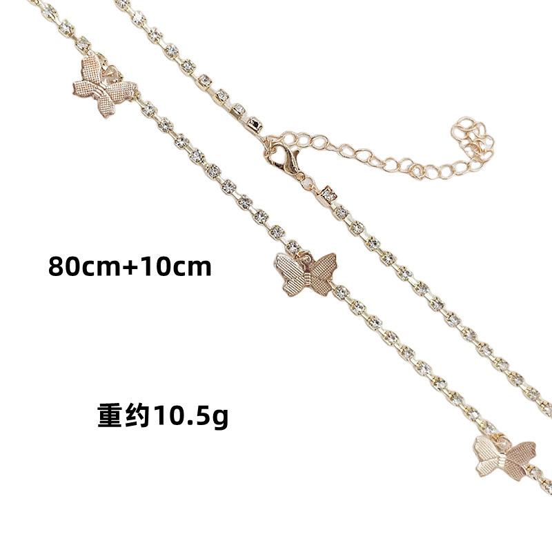 Simple and fashionable sexy claw chain women s diamond-encrusted body chain accessories, super flash rhinestone waist chain