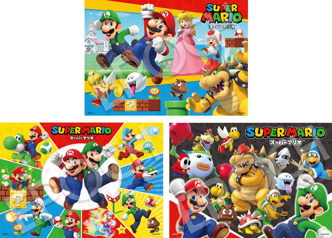 

EPOCH Первая головоломка Nintendo Super 3 Включает Образец Возраст 6 и Игрушечная головоломка, Марио, 72/81/96 Деталей, 62-309, Типы, Лист, Вверх,
