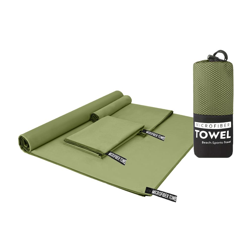 Outdoor Sports Towel Set, Microfiber Water Absorbent And Quick Dry 3-Pack, Soft Sand-Proof Large Size Beach Towel