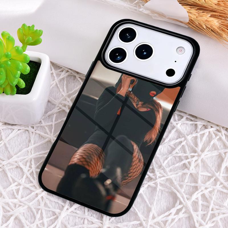 Masked Goon Thug Life Teared Girl Shockproof Phone Case for iPhone 17 Air 16e 15 11 12 14 13 Pro Max Cover Coque