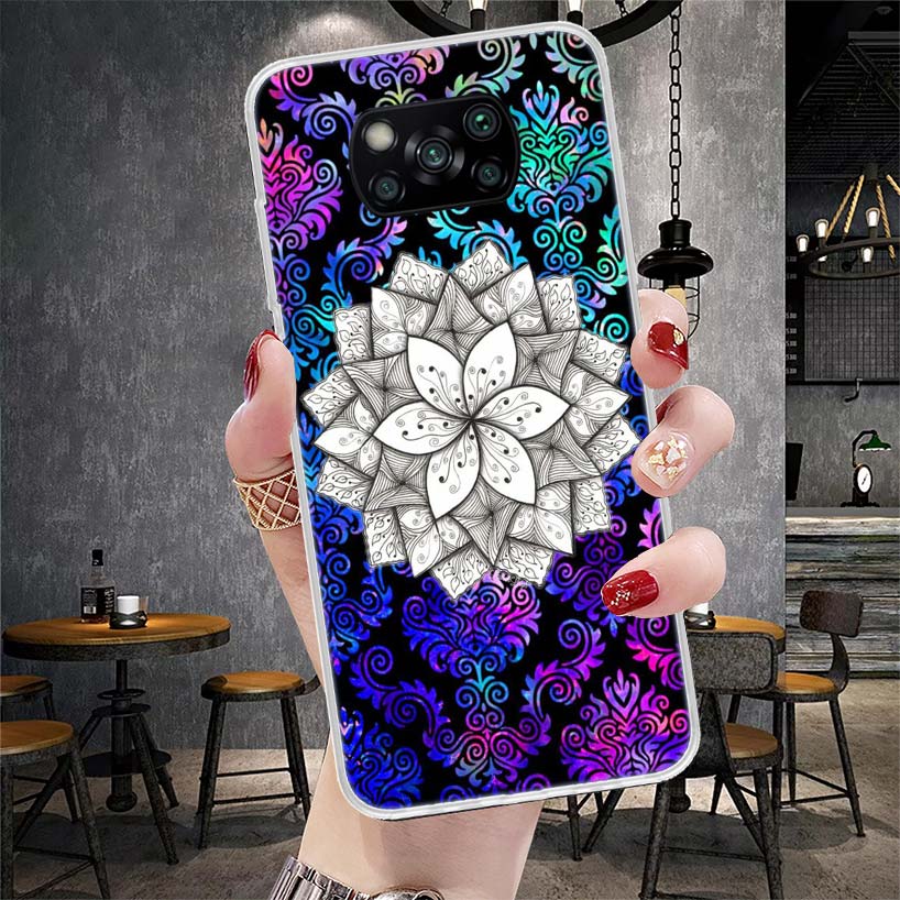 Totem Mandala Colorful Flower Soft Phone Case For Xiaomi Redmi 15C 15 13C 13 Poco X5 X6 X7 F7 Ultra M7 12C 12 10 10C 9C 9A 9T 9