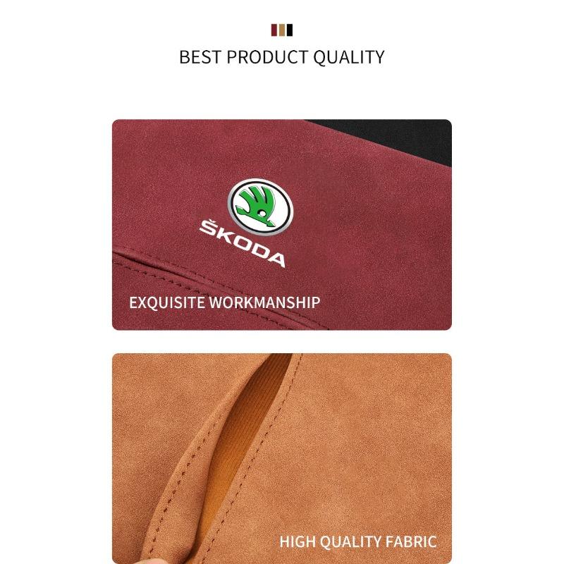 1Pcs Car Tissue Box Holder Sun Visor Seat Back Car Accessories For Skoda Octavia Superb Rapid Kodiaq Karoq Fabia Kamiq Roomster Citigo