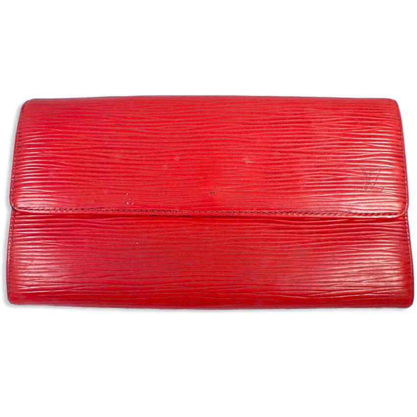 

[Б/у] Louis Vuitton/Louis Vuitton Epi Pochette Portomone Credit M6359E CA0924 Длинный кошелек [b34-93]
