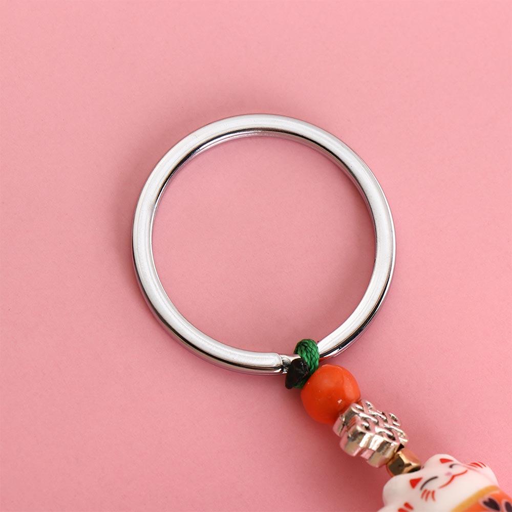 Key Ring Chinese Knot Bag Charm Lucky Cat Keyring Weaving Key Chains Key Holder Lucky Cat Keychain