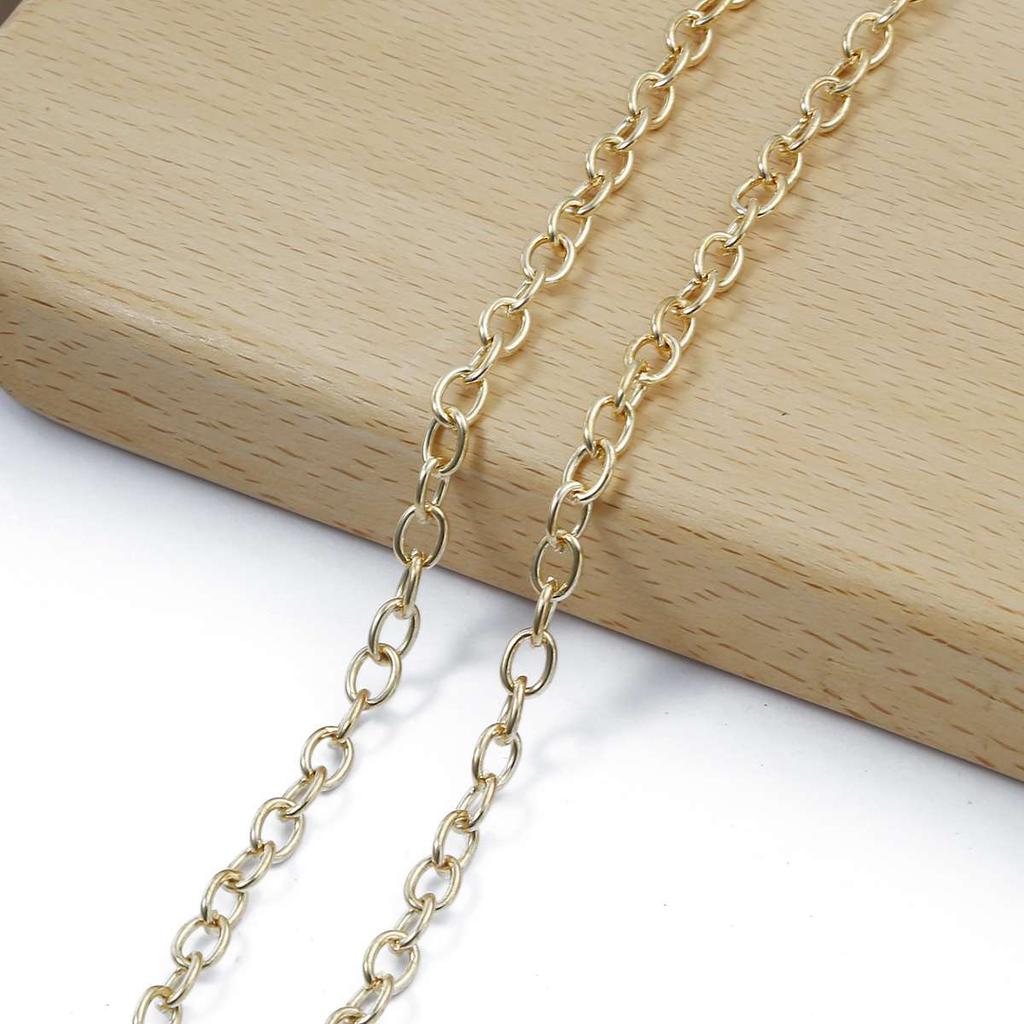 KC Gold Long Necklace Chains Iron Bulk For DIY Jewelry Findings Making Materials Accessories