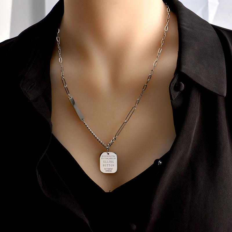 316L Stainless Steel Fashion Fine Jewelry Youth Hip Hop Street Style Charms Thick chain Choker Necklace Pendants For Women Men