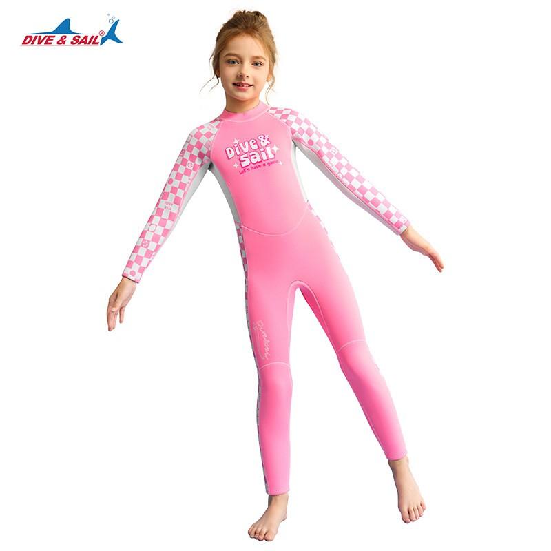 Kids 2.5mm Neoprene Wetsuit Long Sleeve Snorkeling Surfing Sailing Swimming Warm Thermal Protection