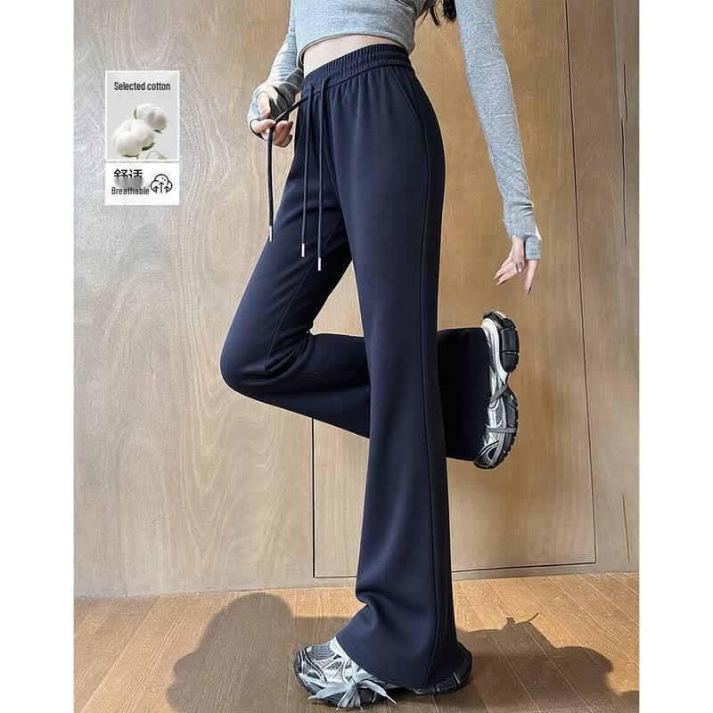 Demana Women s Breathable Cotton High-Waist Flare Pants M