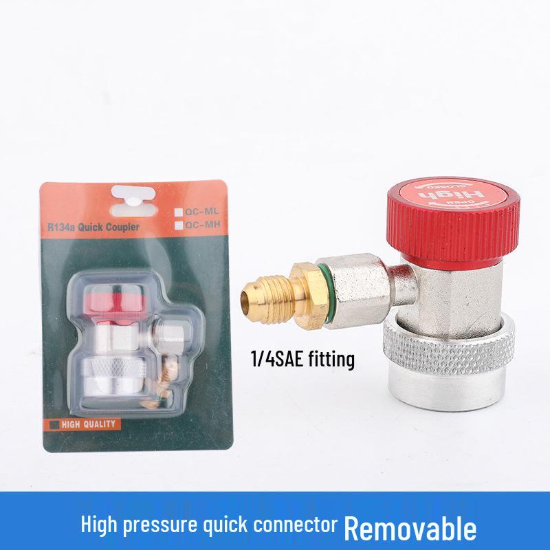 Adjustable R134a Refrigerant Quick Coupler for Car A/C - High/Low Pressure Charging Tool